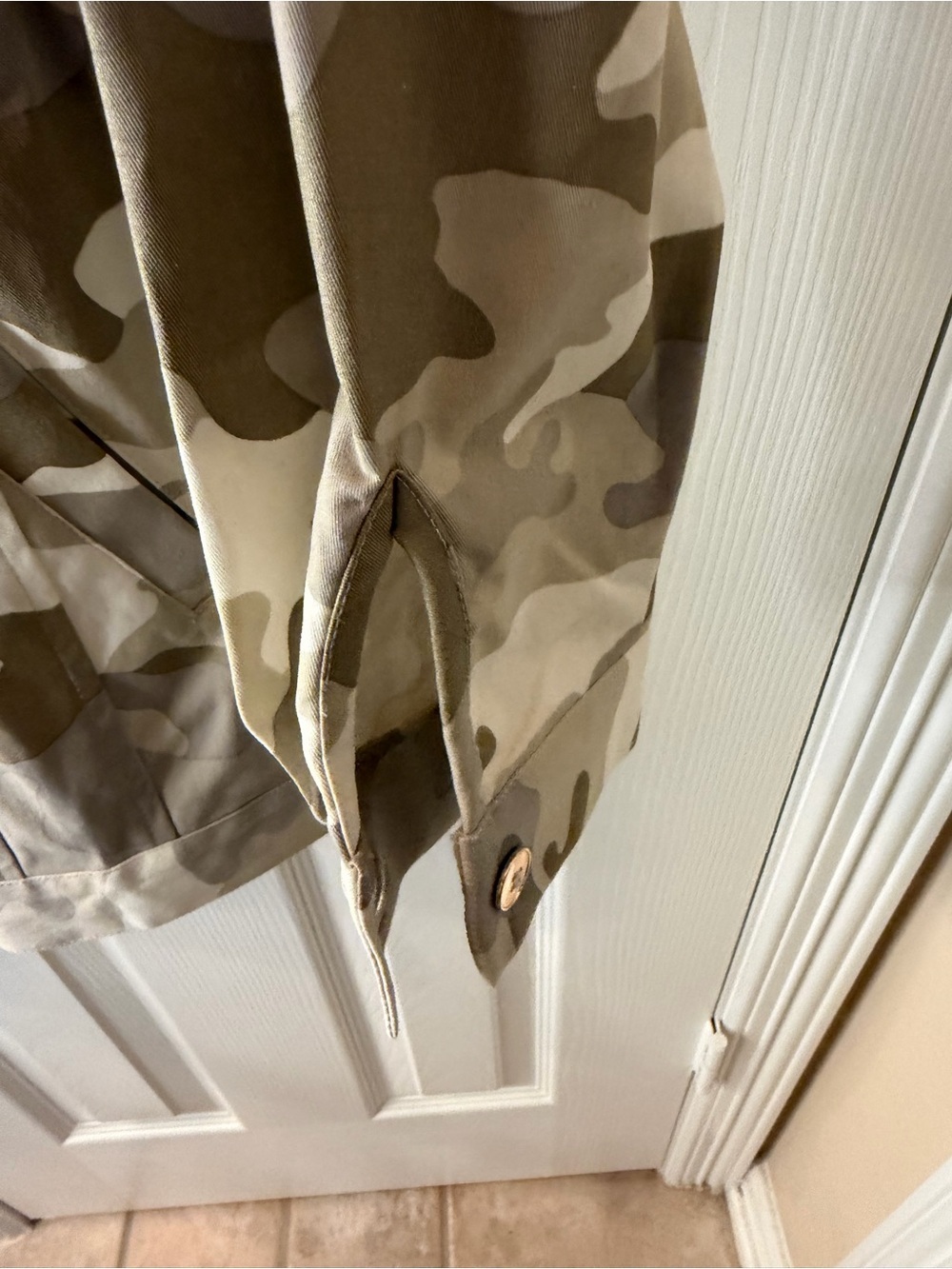 Boston Proper Women's Beige & Olive Camo Utility Jacket - Picture 6 of 12